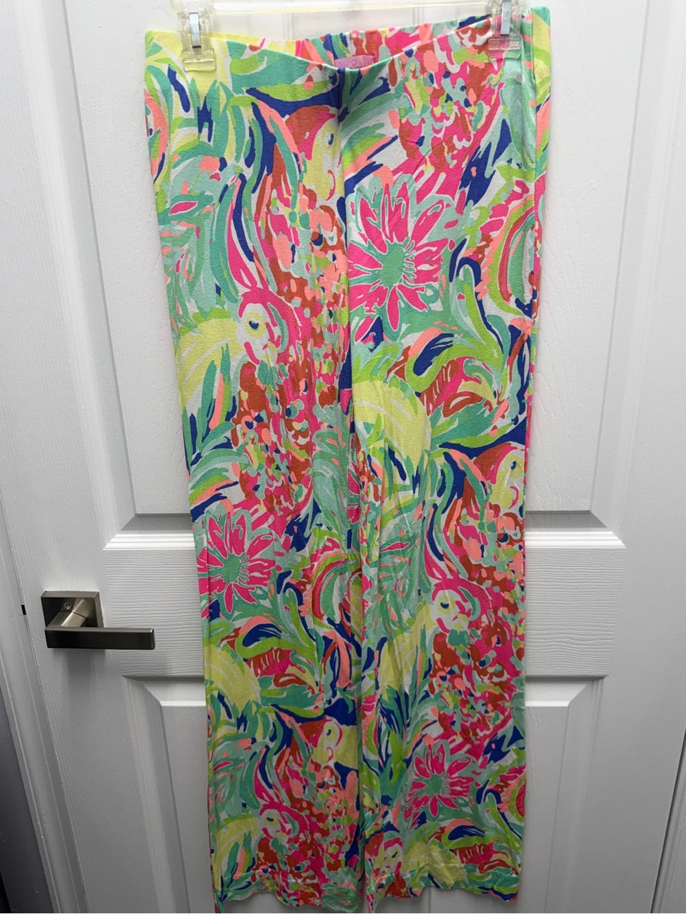 Lilly Pulitzer Georgia May Palazzo Pants Toucan Bright Floral Pattern Small